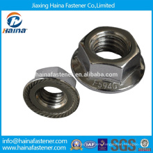 Chinese manufacturer in Stock Stainless steel Hex Head DIN6923 Flange nut